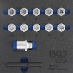 Set chei antifurt pentru roti Mercedes Benz, 12 piese, BGS 9338 - Scule service roti