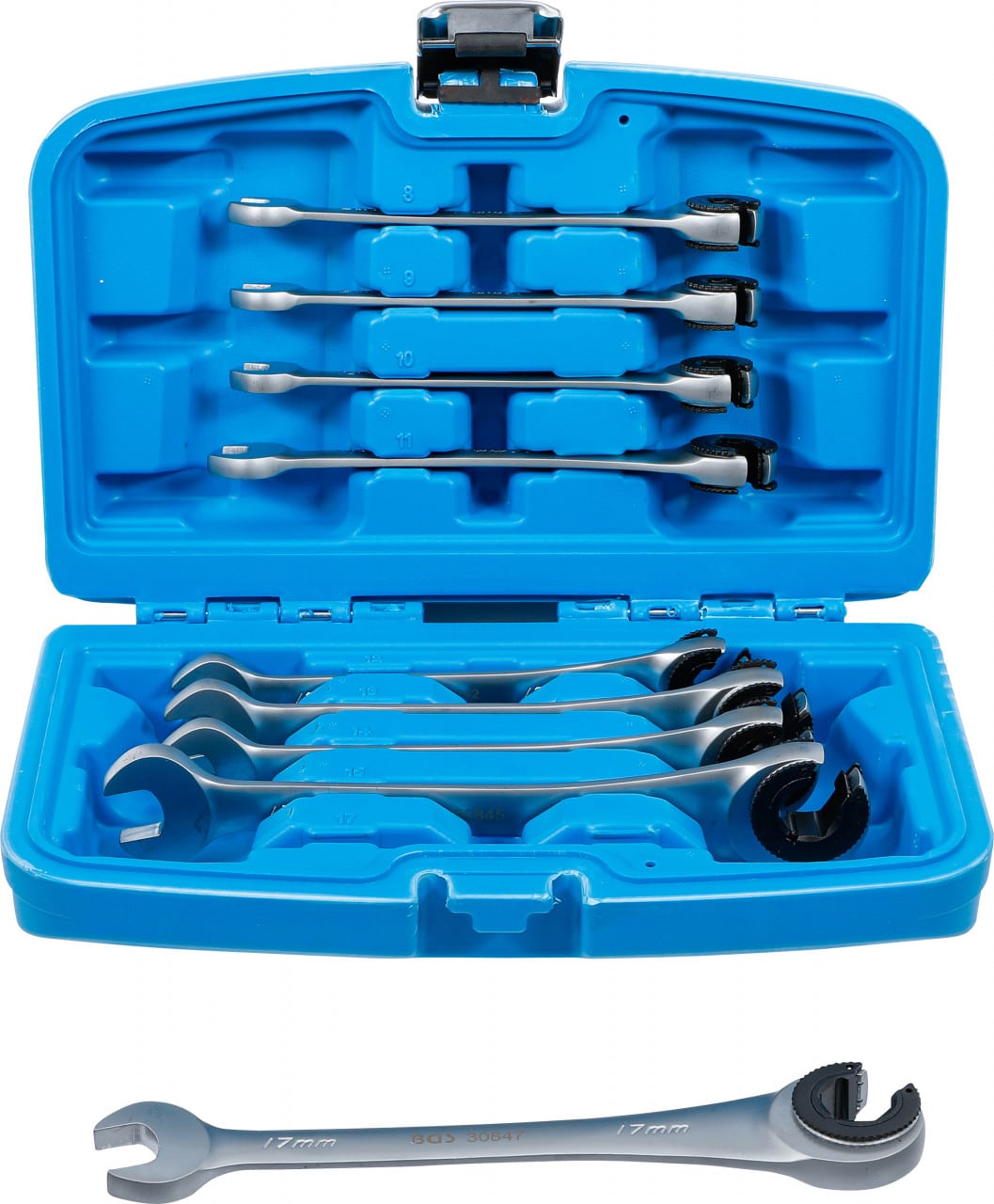 Set chei combinate cu clichet 8 – 17 mm, 9 piese, BGS 30849 – SimpleTools Set chei combinate cu clichet 8 - 17 mm, 9 piese, BGS 30849 - SimpleTools