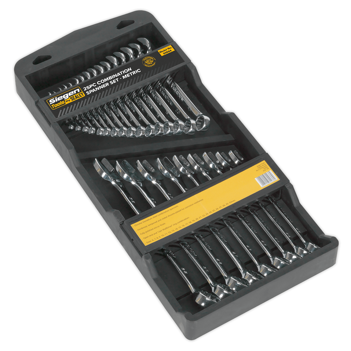 Set chei combinate SIEGEN, 25 piese, 6-32mm Sealey – SimpleTools Set chei combinate SIEGEN, 25 piese, 6-32mm Sealey - SimpleTools