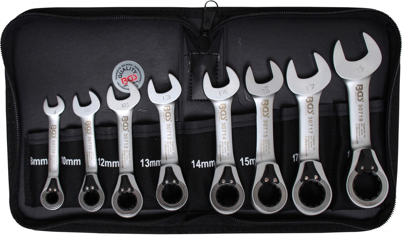 Set chei cu clicket reversibil, 8 – 19 mm, 8 piese, BGS 30720 – SimpleTools Set chei cu clicket reversibil, 8 - 19 mm, 8 piese, BGS 30720 - SimpleTools