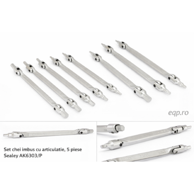 Set chei imbus cu articulatie 5 piese Sealey - Truse Scule