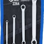 Set chei inelare duble cu capete Profil E | E6xE8 - E20xE24 | 4 piese, BGS 2264 - Chei combinate/fixe si inelare