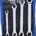 Set chei inelare pentru conducte in Inch, 4piese, BGS 1782 - Chei combinate/fixe si inelare