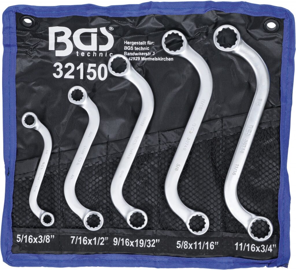 Set chei inelare Type-S in Inch 3/8"-3/4", 5 piese, BGS 32150 - Chei Speciale in Inch