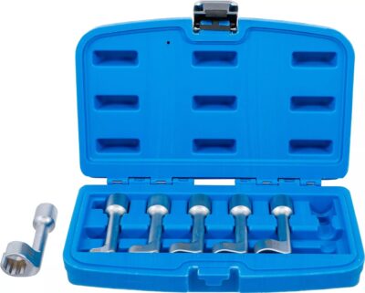 Set chei speciale in 12 puncte pentru conducte, dimensiuni 12, 14, 16, 17, 18, 18 si 19mm, lungime 98mm, antrenare 1/2" , BGS 1300