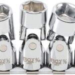 Set chei tubulare articulate in inch| Antrenare patrat interior 10 mm (3/8") | 3/8" - 3/4" inch ,7 piese, BGS 9501 - Chei Speciale in Inch