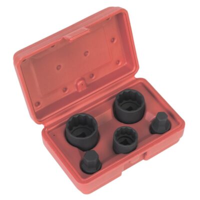 Set chei tubulare de impact, patrat 1/2”, 5 piese