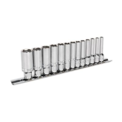 Set chei tubulare lungi LOCK-ON, 1/4", 13 piese