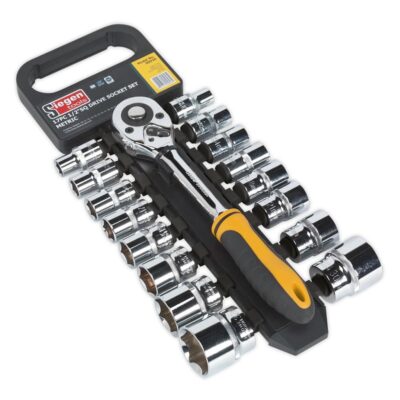 Set chei tubulare si bit-uri, 1/2”, 17 piese