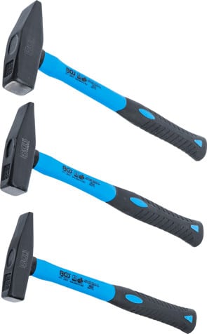 Set ciocane lacatuşerie, coada fibra de sticla, 300 / 500 / 800 g, 3 piese, BGS 3845 - Ciocane/Perii si Pile