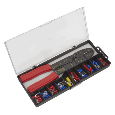 Set cleste de sertizat, 230mm, cu conectori, 50 piese - SimpleTools