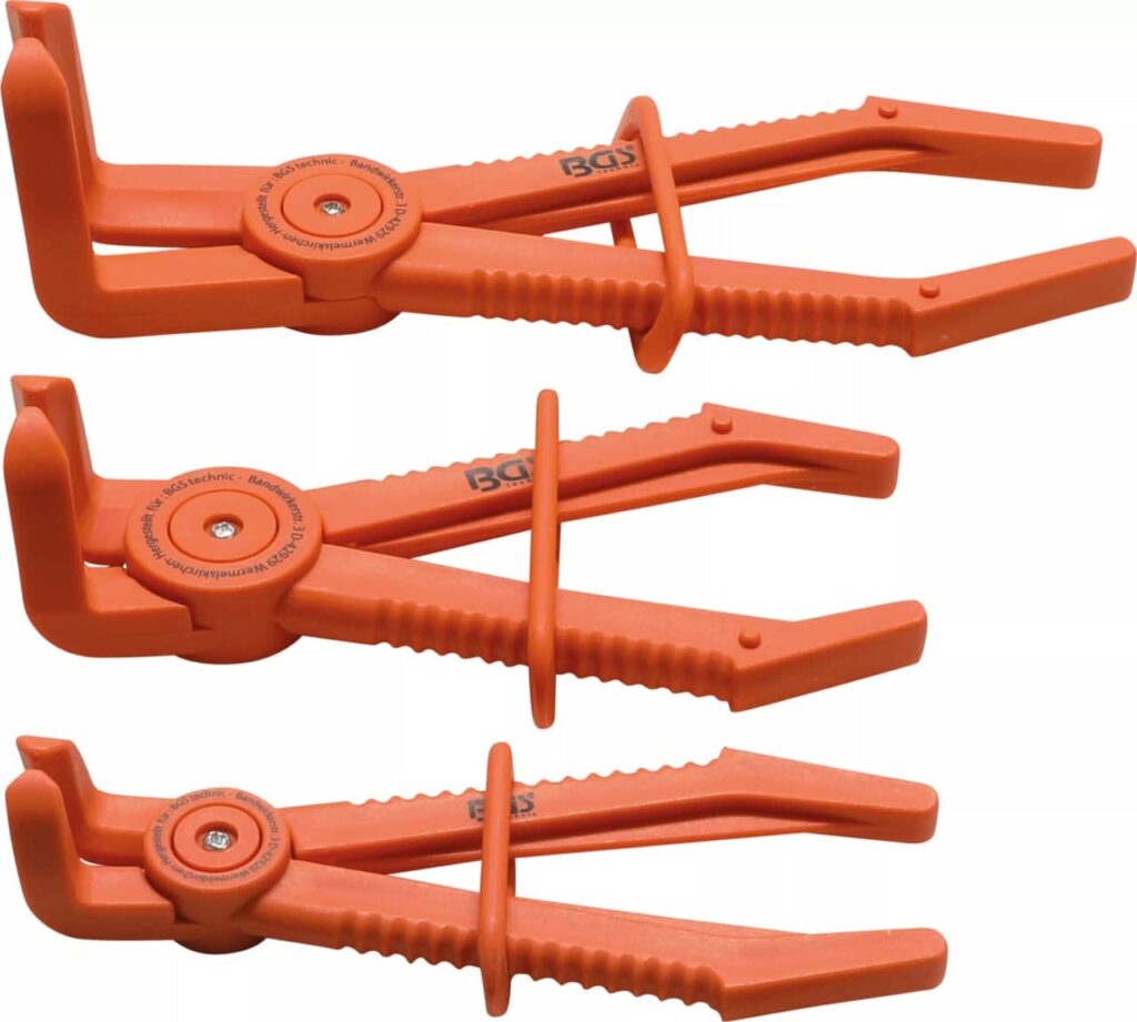 Set cleşti blocare furtun in unghi 90°, lungime 155-220 mm, 3 piese, BGS 8764 - Clesti coliere si conducte