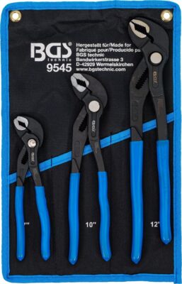Set cleşti pentru pompa de apa, blocabili 175 / 240 / 300mm, 3 piese, BGS 9545