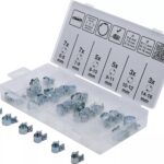 Set coliere din otel pentru furtun cu diametre de la 6-8 mm pana la 16-46 mm, BGS 9476 - Consumabile etansare si fixare