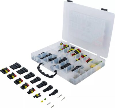 Set cuple electrice pentru auto Superseal 1.5, 350 piese, BGS 9634