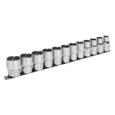 Set de 12 chei tubulare scurte, actionare 1/2”