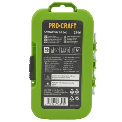 Set de biți PROCRAFT (46 piese) SS-46 - In lucru