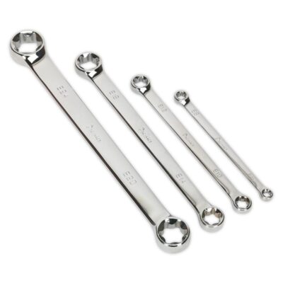 Set de chei inelare cu doua capete, tip TRX-Star, 4 piese