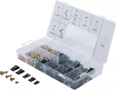 Set de holsuruburi si cleme metalice, 170 piese, BGS 8114