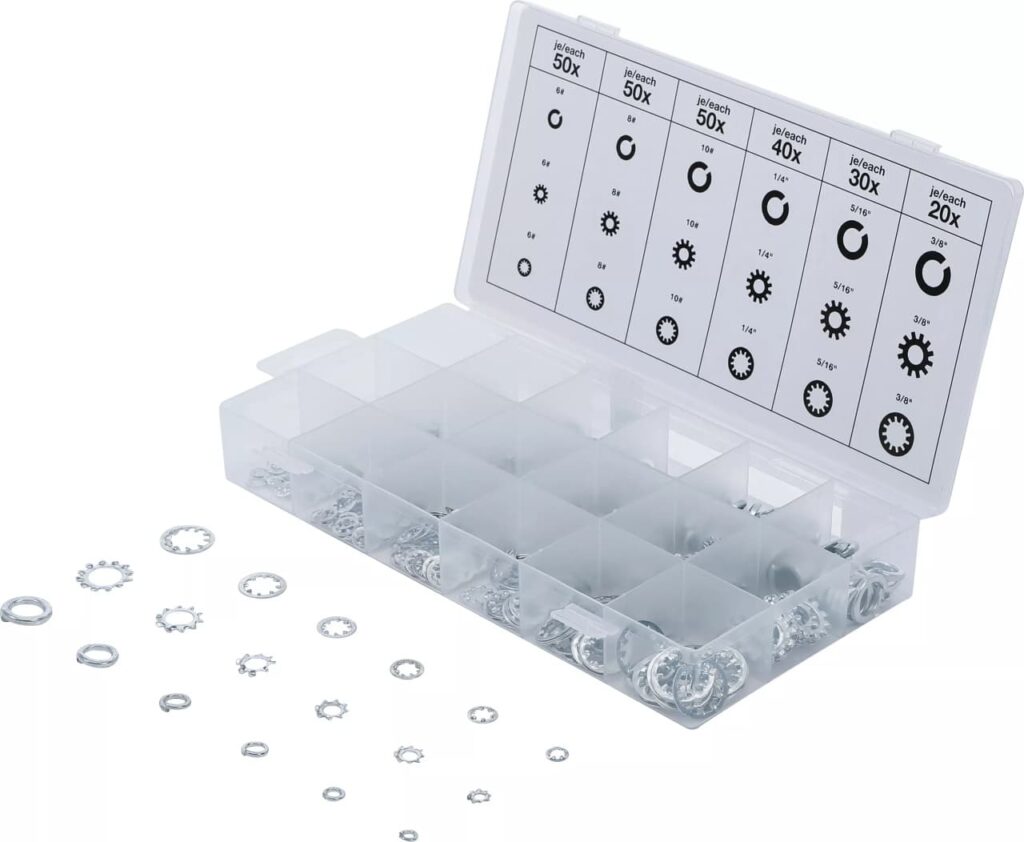 Set de saibe cu forme si dimensiuni diferite, 720 piese, BGS 8113 - Consumabile etansare si fixare