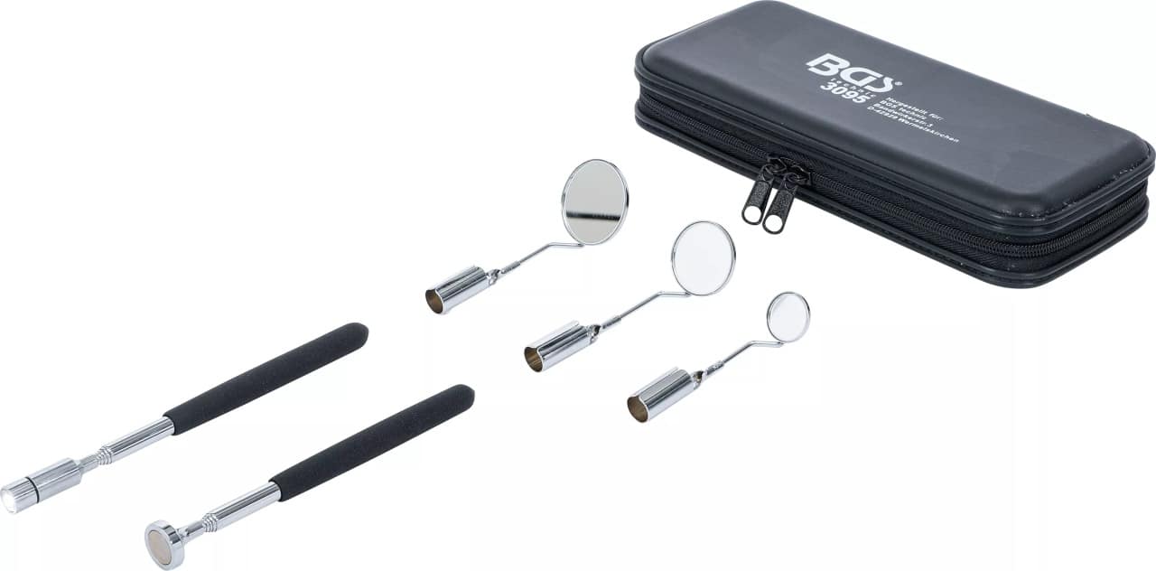 Set dispozitiv magnetic de ridicare cu LED şi oglinda de inspectare, BGS 3095 – SimpleTools Set dispozitiv magnetic de ridicare cu LED şi oglinda de inspectare, BGS 3095 - SimpleTools