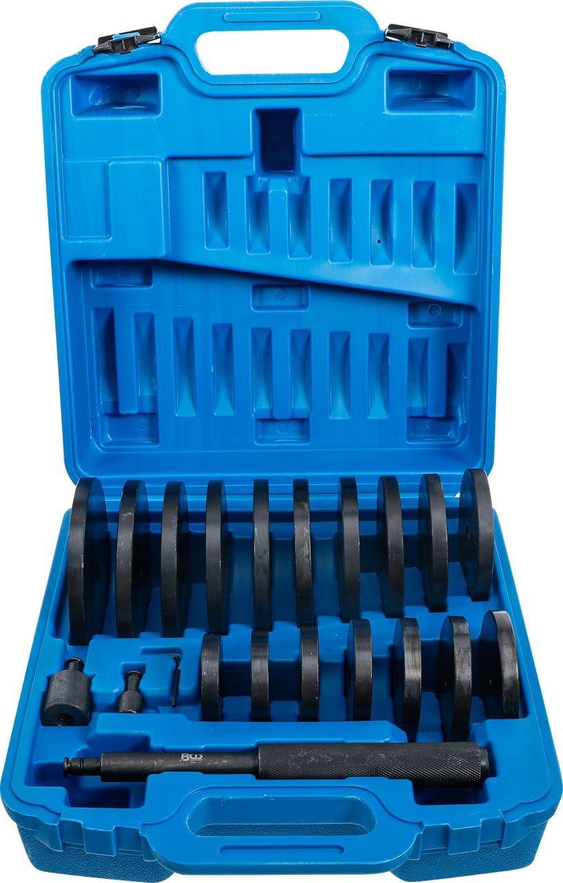 Set flanse pentru montat / demontat rulmenti, 70-150 mm, 21 piese, BGS 8736 – SimpleTools Set flanse pentru montat / demontat rulmenti, 70-150 mm, 21 piese, BGS 8736 - SimpleTools