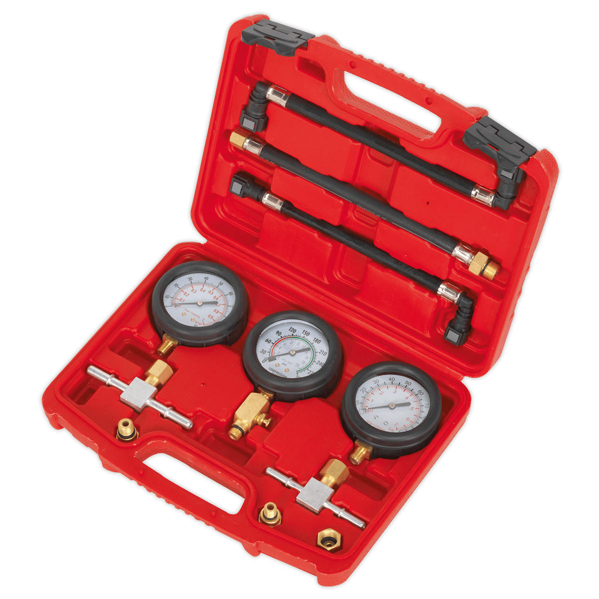 Set manometre compresie motociclete, 3 piese – SimpleTools Set manometre compresie motociclete, 3 piese - SimpleTools