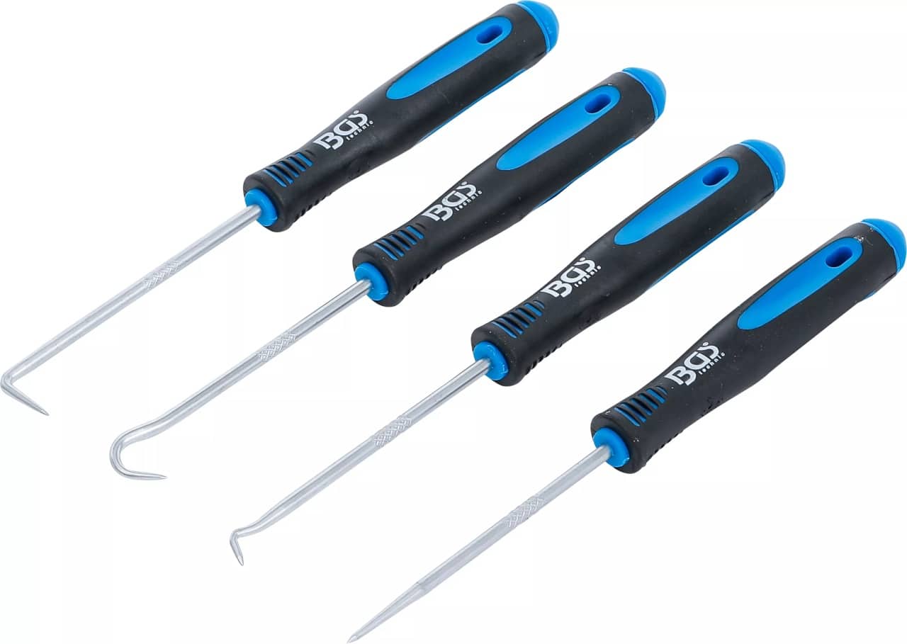 Set minicarlige pentru demontat simeringuri si oringuri, inele de etansare, 4 piese, BGS 8451 – SimpleTools Set minicarlige pentru demontat simeringuri si oringuri, inele de etansare, 4 piese, BGS 8451 - SimpleTools