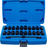 Set patrate de baie pentru busoane, 21piese, actionare 3/8'', BGS 1014 - Schimb ulei