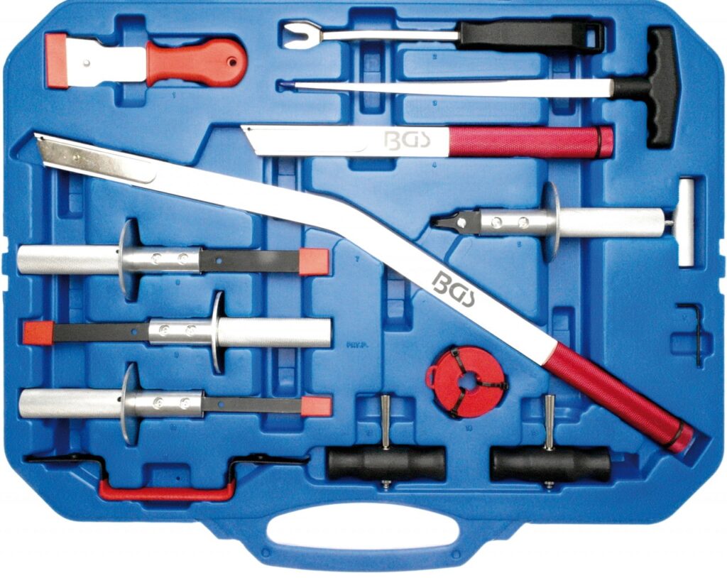 Set pentru montat parbiz, 14 piese, BGS 69500 - Inlocuire parbriz auto