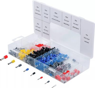 Set pini terminali pentru cabluri electrice, 50x0.5mm, -0.75, 50x100x1.0mm, 250x1.5mm-2.5mm, 150x50x41.0mm, 25x6.0mm, 10x10.0mm, BGS 14120
