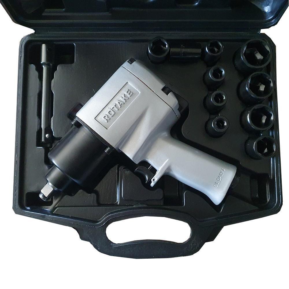 Set pistol pneumatic de impact 1/2" si chei tubulare de impact Rotake - Pistoale de impact si clicheti