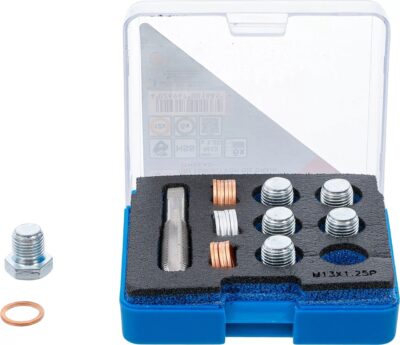 Set reparaţie pentru filet baie scurgere ulei, M13 x 1,25 mm, BGS 168