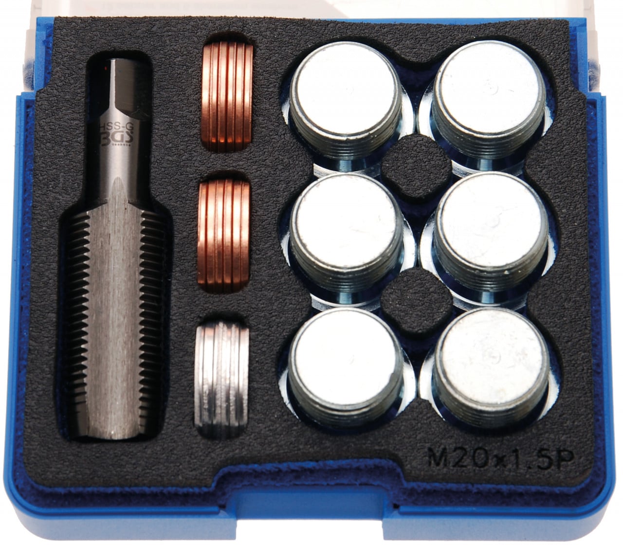 Set reparaţie pentru filet baie scurgere ulei, M20 x 1,5 mm, BGS 159 – SimpleTools Set reparaţie pentru filet baie scurgere ulei, M20 x 1,5 mm, BGS 159 - SimpleTools