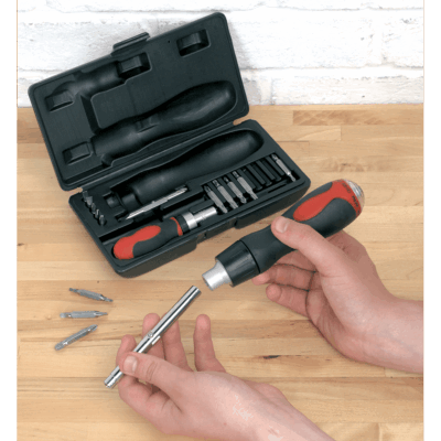 Set surubelnita cu clichet 17 piese Sealey - SimpleTools