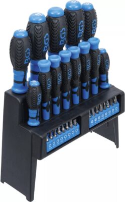 Set surubelnite, cu sortiment de biţi, in suport de plastic, 29 piese, BGS 6825
