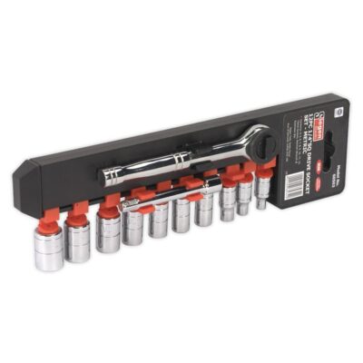 Set tubulare, 12 piese, 1/4”, Sealey