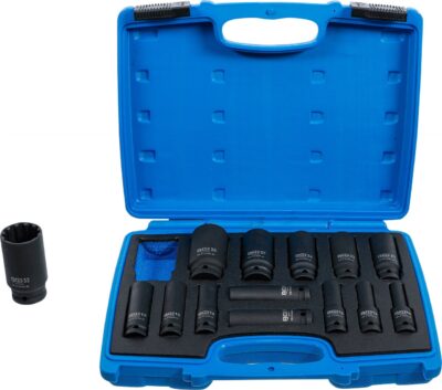 Set tubulare de impact 10-32mm adanci, profil GearLock - Alldrive, antrenare 1/2", 14 piese, BGS 5209