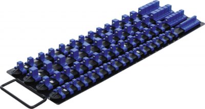 Şina depozitare capete chei tubulare ataşabile, cu 80 clipsuri, pentru capete ataşabile 6, 3 mm (1/4"), 10 mm (3/8"), 12, 5 mm (1/2"), BGS 6871