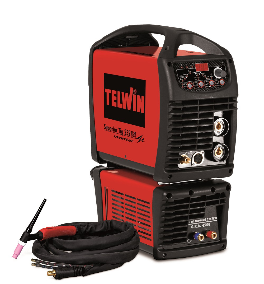 SUPERIOR TIG 252 AC/DC -HF/LIFT AQUA - APARAT DE SUDURA TELWIN tip TIG racit cu apa - Aparate de Sudura tip TIG/WIG/PLASMA