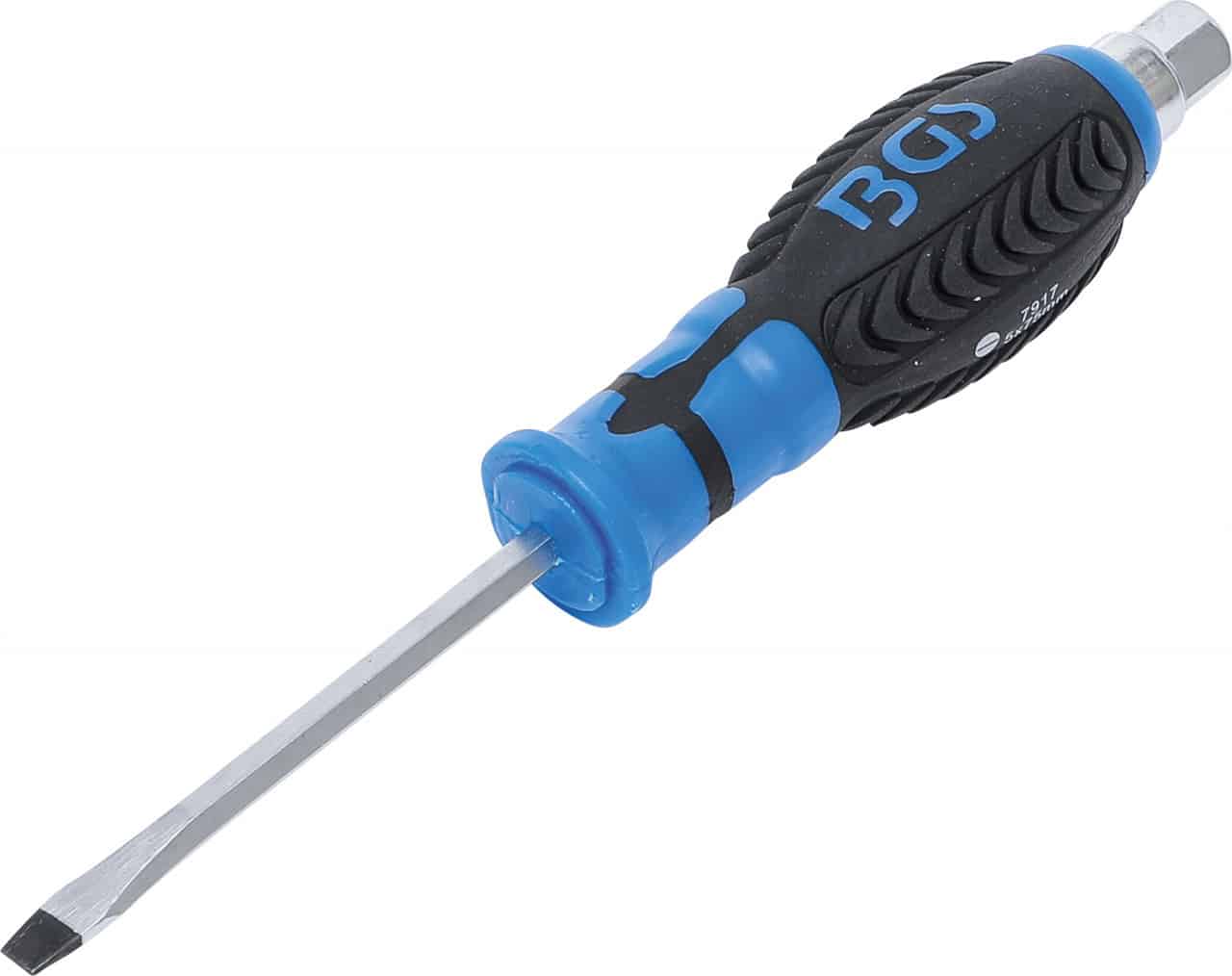 Surubelnita dreapta 5×75 mm, cu hexagon, BGS 7917 – SimpleTools Surubelnita dreapta 5x75 mm, cu hexagon, BGS 7917 - SimpleTools