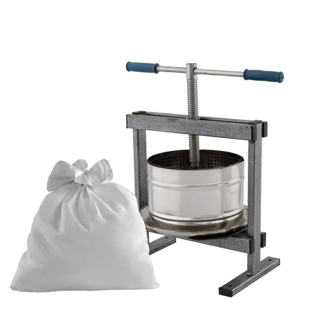 Teasc/Presa struguri Vilen Inox 10 L, cu picioare - Zdrobitoare