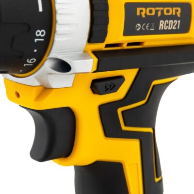 Trusa autofiletanta pe acumulator 21V ROTOR RCD21 + biti, 1350 RPM, Brushless - Masini de gaurit si insurubat cu acumulator