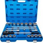 Trusa cu tubulare in Inch (Marimi in Toli) de la 7/8" pana la 2", antrenare 3/4", 21 piese, BGS 1107 - Chei Speciale in Inch