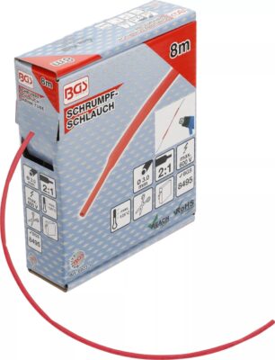 Varnis termocontractabil rosu Ø 3 mm, lungime 8 m, BGS 6923-1