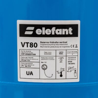 Vas de expansiune, 80L , vertical, Elefant - In lucru