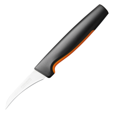 Cutit pentru decojit cu lama curbata Fiskars Functional Form, 7 cm