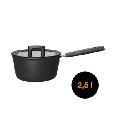 Cratita cu capac, din aluminiu, antiaderenta, Fiskars Hard Face, 2.5 l