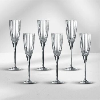 Pahare sampanie / prosecco, set 6 buc