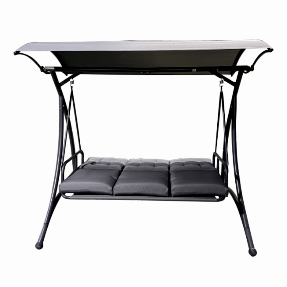 Balansoar pentru terasa/gradina cu acoperis KLUGMEISTER KJF4959, cu perne incluse, dimensiuni 198x133x178 cm, culoare gri – SimpleTools Balansoar pentru terasa/gradina cu acoperis KLUGMEISTER KJF4959, cu perne incluse, dimensiuni 198x133x178 cm, culoare gri - SimpleTools